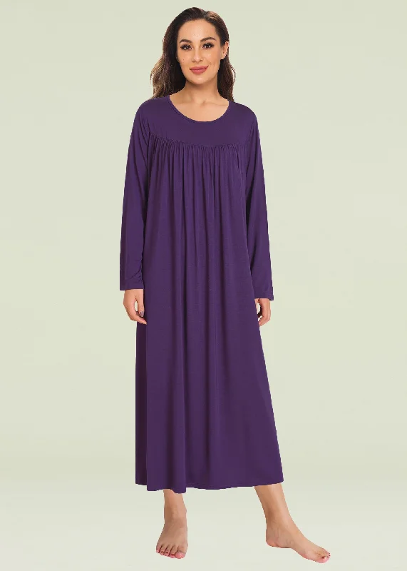 Women's Soft Bamboo Viscose Long Sleeves Nightgown Funny graphic pajama sets