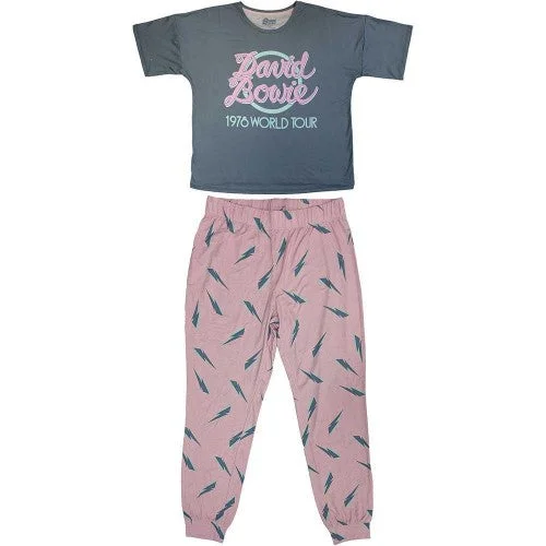 David Bowie Womens/Ladies 1978 World Tour Long Pyjama Set Spa pajama sets