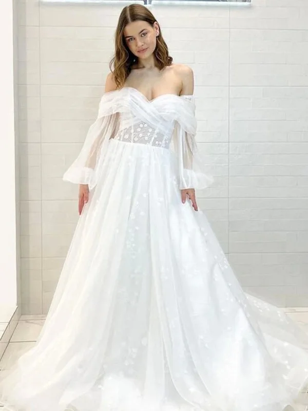 A Line Sweetheart Neck Lace White Prom Dress, White Lace Long Formal Dress Strapless Lace Dress A Line Sweetheart Neck Lace White Prom Dress, White Lace Long Formal Dress Strapless Lace Dress