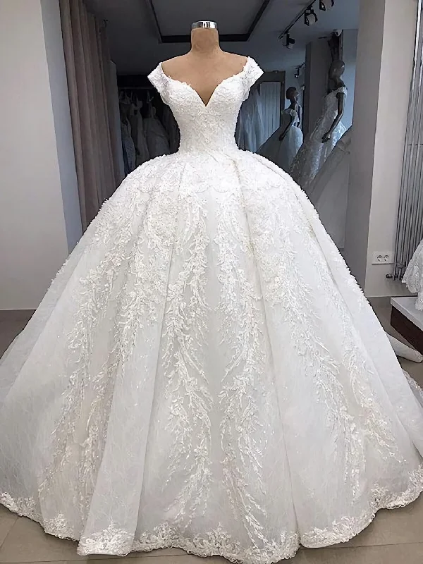Sexy Prom Dress, Ball Gown Evening Dress, Wedding Dress Full Skirt Gown