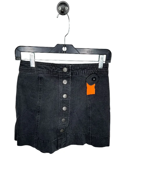 Skirt Mini & Short By Madewell In Black Denim, Size: 2 Long-sleeve Mini Skirt