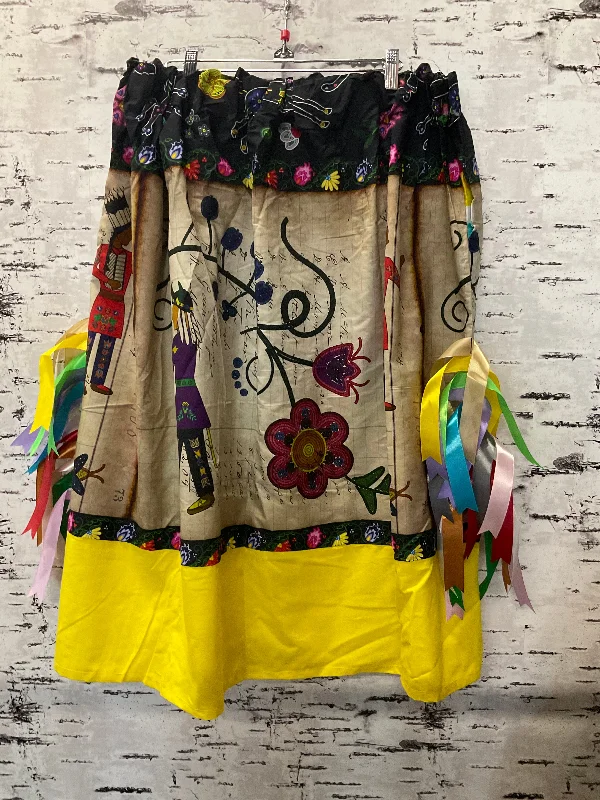 Handmade Floral Ledger w/ Floral beaded Top Ribbon Skirt Minimalist unclassified skirts