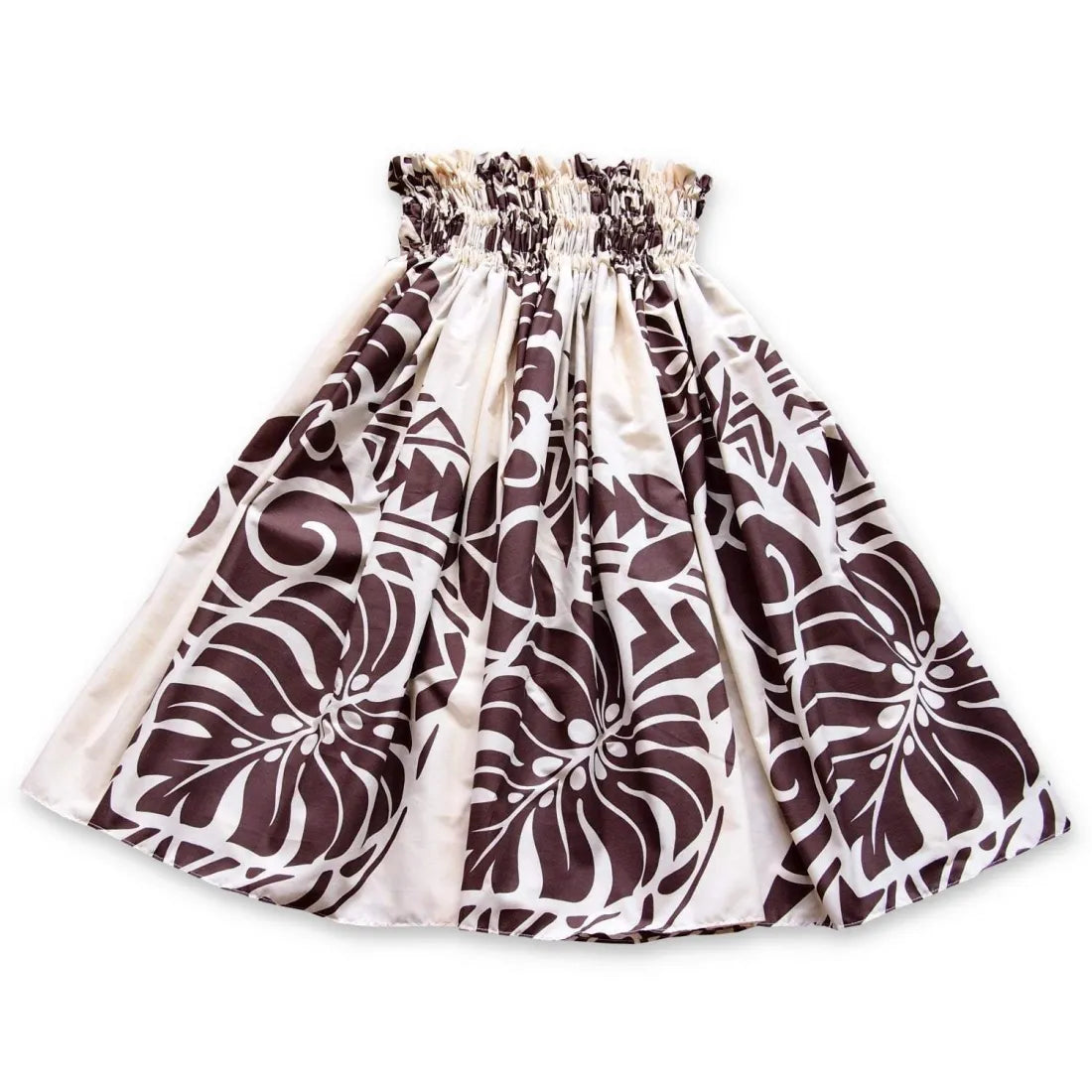 Monstera Cream Single Pa'u Hawaiian Hula Skirt Comfortable unclassified skirts