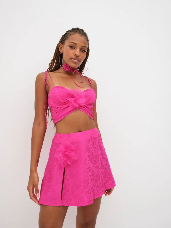 Sasha Pink Pleated Skirt Corset unclassified skirts
