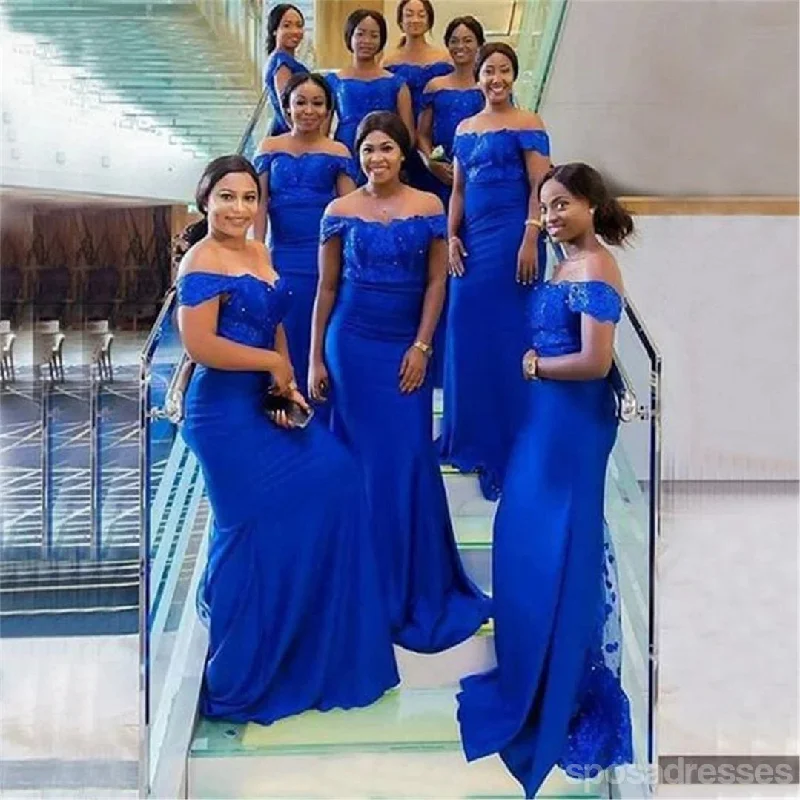 Blue Mermaid Off Shoulder Lace Applique Bridesmaid Dresses Gown Online, WG1043 Lace Dress Fashion Blue Mermaid Off Shoulder Lace Applique Bridesmaid Dresses Gown Online, WG1043 Lace Dress Fashion