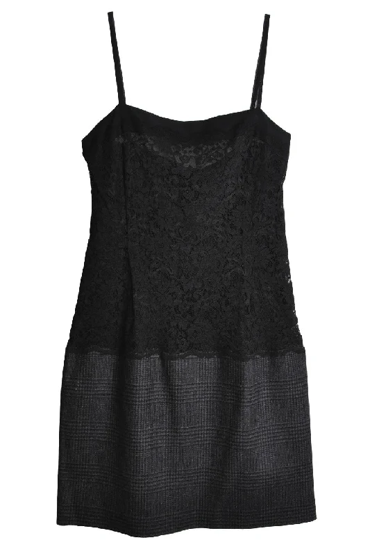 Dolce & Gabbana Lace & Tweed Dress Off-shoulder Lace Dress
